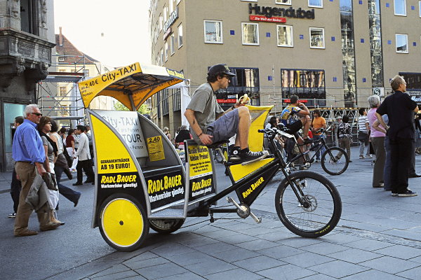 Rikscha am Marienplatz