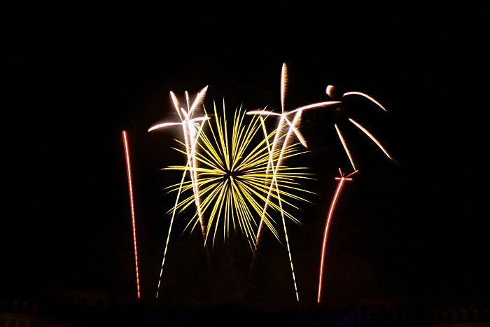 Schloss in Flammen