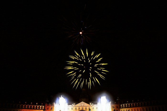 Schloss in Flammen
